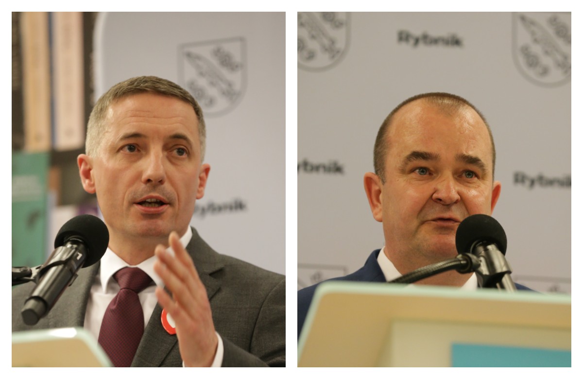 W drugiej turze wyborów na prezydenta Rybnika spotkają się Piotr Kuczera i Andrzej Sączek. Zdj. WaT